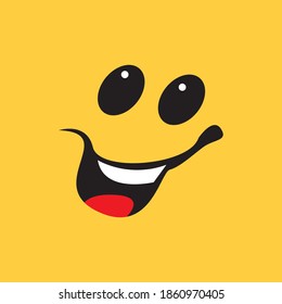 Plantilla de vector de logotipo de icono de sonrisa