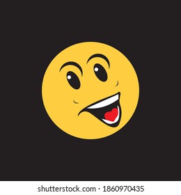 Plantilla de vector de logotipo de icono de sonrisa