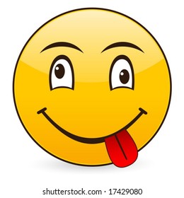 Smile icon on a white background. Vector illustration.