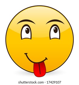 Smile icon on a white background. Vector illustration.