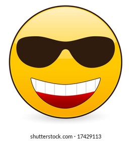Smile icon on a white background. Vector illustration.