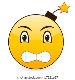 Smile icon on a white background. Vector illustration.