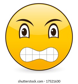 Smile icon on a white background. Vector illustration.