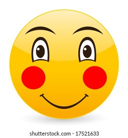 Smile icon on a white background. Vector illustration.