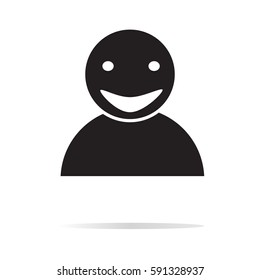 smile icon on white background. smile sign.