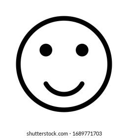 smile icon outline isolated vector illustration