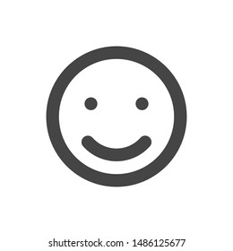 Smile Icon With Outline Style