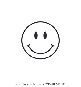 Smile icon. Profile icon. Happy smile. Emoticon face. Happy symbol. Face pictogram. Vector emoji. Good mood. Positive emoji. Ui elements. Yellow smile. Emoji sign. Smile sign. Positive emotions. Head