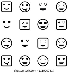 smile icon set