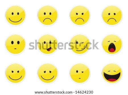 Smile icon set.