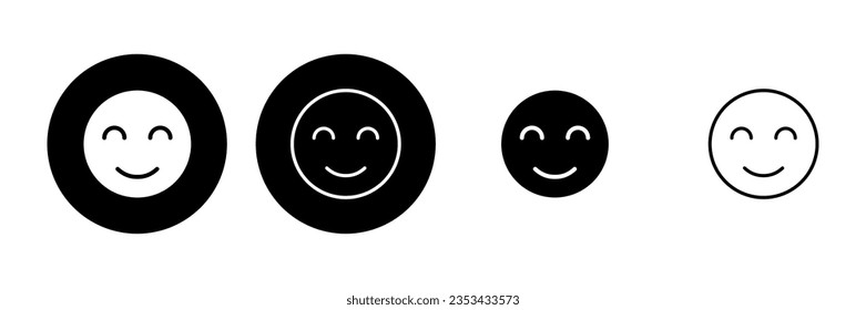 conjunto de iconos de sonrisa. icono del emoticono de sonrisa. retroalimentación 