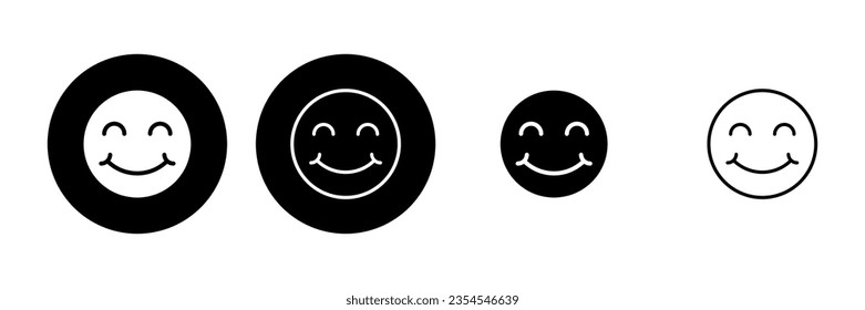 smile icon set. smile emoticon icon. feedback 