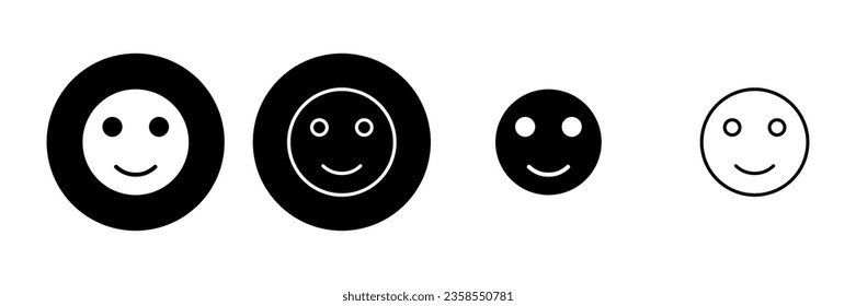 smile icon set. smile emoticon icon. feedback 