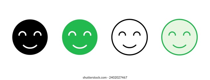 smile icon set. smile emoticon icon. feedback 