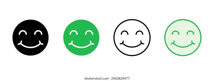 smile icon set. smile emoticon icon. feedback 