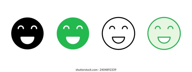 smile icon set. smile emoticon icon. feedback 