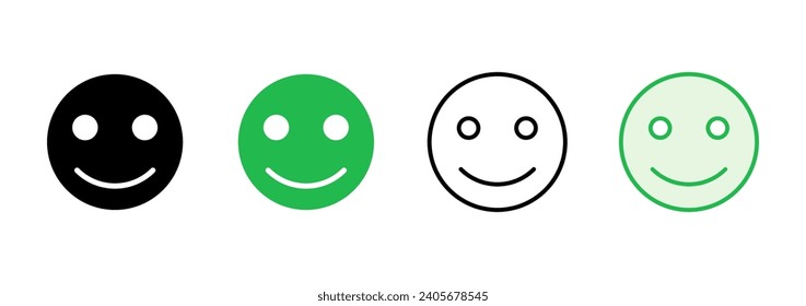 smile icon set. smile emoticon icon. feedback 