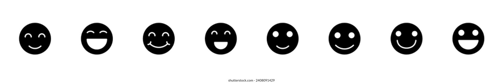 smile icon set. smile emoticon icon. feedback 
