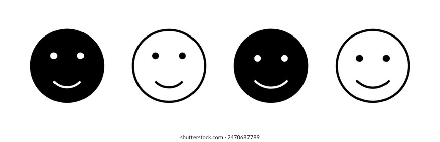 smile icon set. smile emoticon icon. feedback 