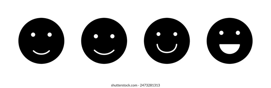 Smile-Icon-Set. Smile-Emoticon-Icon. Rückmeldung 