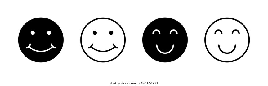 smile icon set. smile emoticon icon. feedback 