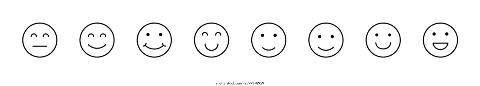 smile icon set. smile emoticon icon. feedback 