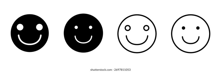 smile icon set. smile emoticon icon. feedback 