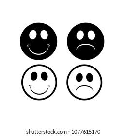 smile icon set. EPS 10 vector format. Transparent background.