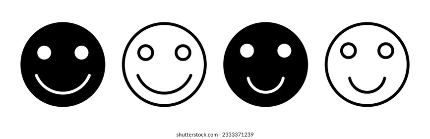 smile icon set illustration. smile emoticon icon. feedback sign and symbol