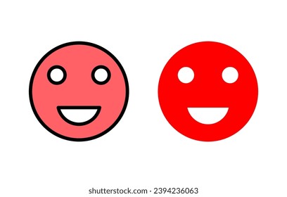 smile icon set illustration. smile emoticon icon. feedback sign and symbol