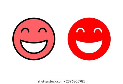 smile icon set illustration. smile emoticon icon. feedback sign and symbol