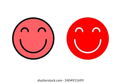 smile icon set illustration. smile emoticon icon. feedback sign and symbol