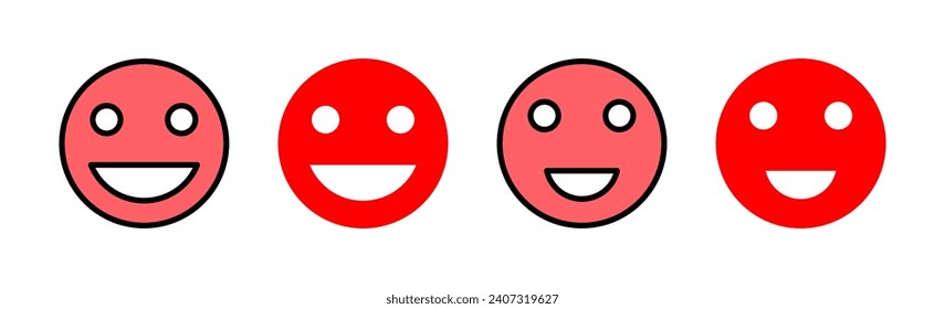 smile icon set illustration. smile emoticon icon. feedback sign and symbol