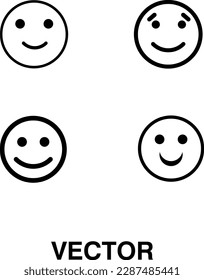smile icon set vector illustration on white background..eps