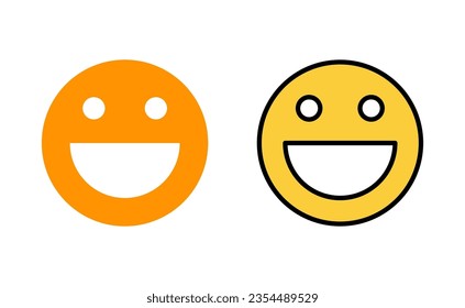 smile icon set for web and mobile app. smile emoticon icon. feedback sign and symbol