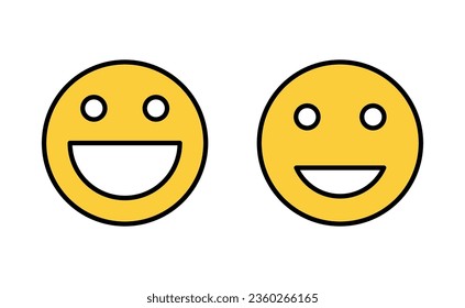 smile icon set for web and mobile app. smile emoticon icon. feedback sign and symbol