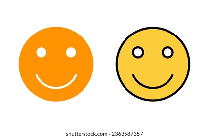 smile icon set for web and mobile app. smile emoticon icon. feedback sign and symbol