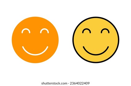 smile icon set for web and mobile app. smile emoticon icon. feedback sign and symbol
