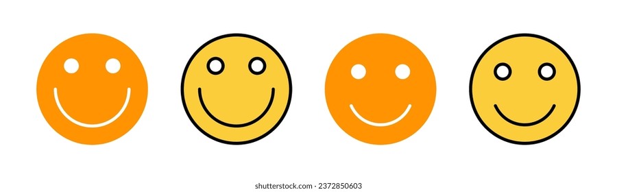 smile icon set for web and mobile app. smile emoticon icon. feedback sign and symbol