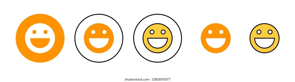smile icon set for web and mobile app. smile emoticon icon. feedback sign and symbol