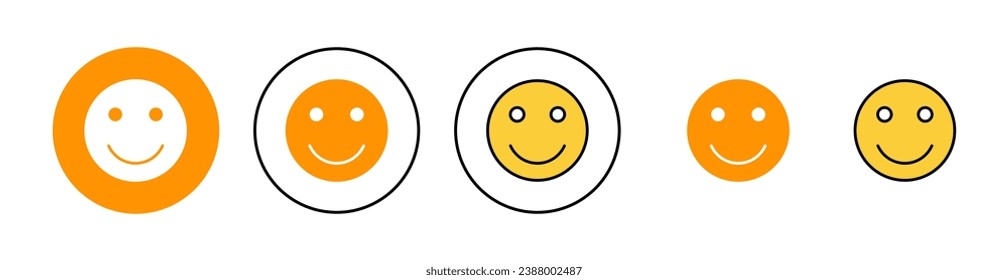 smile icon set for web and mobile app. smile emoticon icon. feedback sign and symbol
