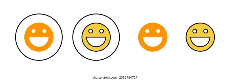 smile icon set for web and mobile app. smile emoticon icon. feedback sign and symbol