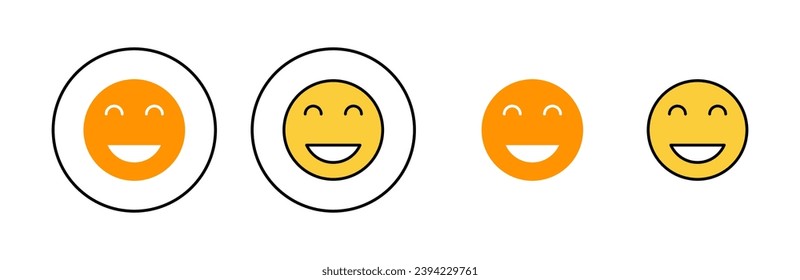 smile icon set for web and mobile app. smile emoticon icon. feedback sign and symbol