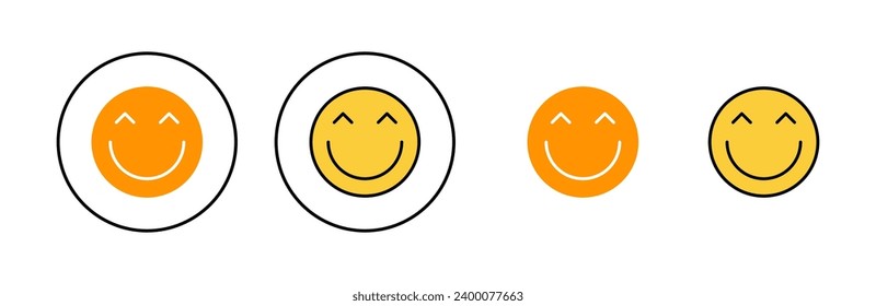 smile icon set for web and mobile app. smile emoticon icon. feedback sign and symbol