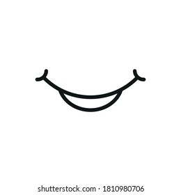 Smile icon. Simple flat vector illustration on a white background.