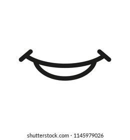 Smile icon. Simple linear illustration.