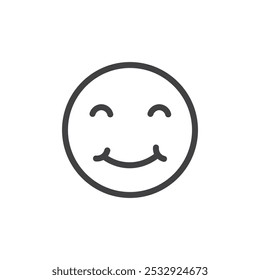 Smile icon Simple outline vector logo