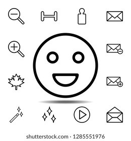 smile icon. Simple thin line, outline vector element of minimalistic, web icons set for UI and UX, website or mobile application