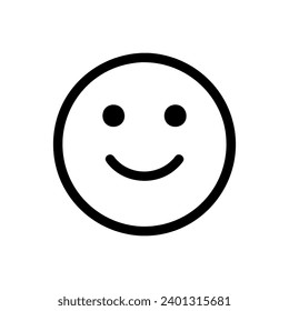Smile icon. Simple vector sign