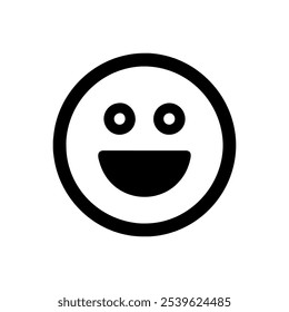 smile icon. Simple vector sign.